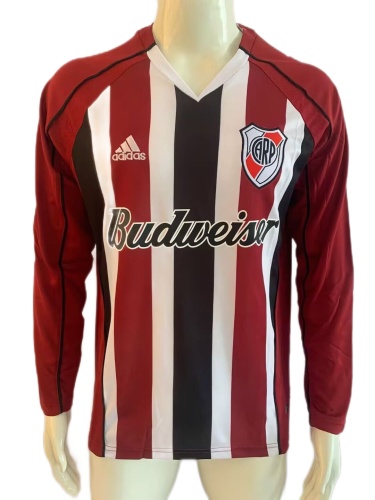 River Plate 05/06 Away Black/Red Long Soccer Jersey