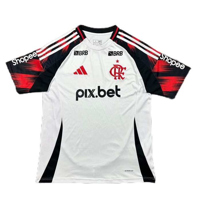 Flamengo 25/26 Away White Sponsor Soccer Jersey
