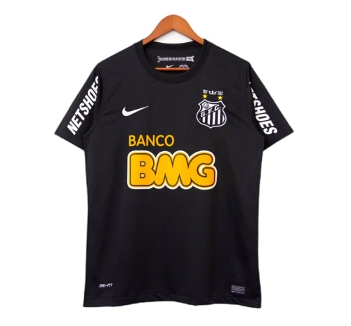 Santos 2012 Retro Black Soccer Jersey