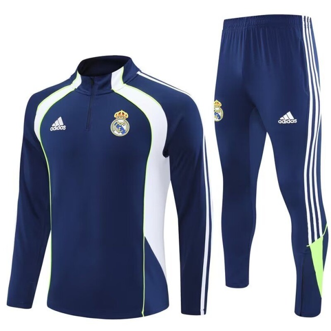 Kids Real Madrid 25/26 Tracksuit - Dark Blue/White