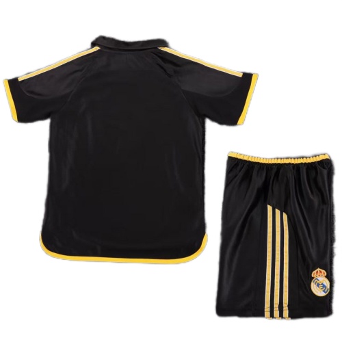 Kids-Real Madrid 00/01 Away Black Soccer Jersey