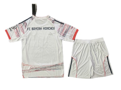 Kids-Bayern Munich 25/26 Away White Soccer Jersey