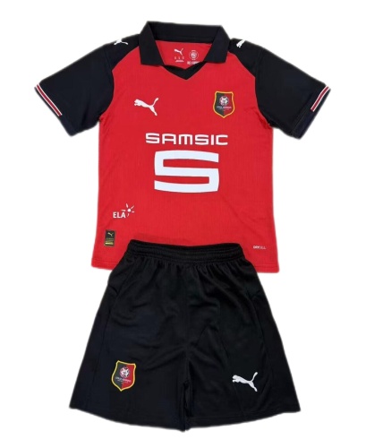 Kids-Stade Rennais 25/26 Home Soccer Jersey