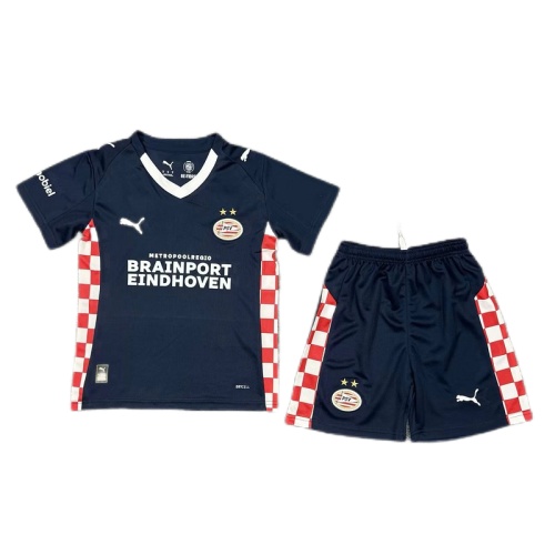 Kids-PSV 25/26 Away Navy Blue Soccer Jersey