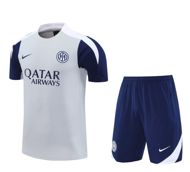 PSG 25/26 Grey/Navy Blue Training Kit Jerseys