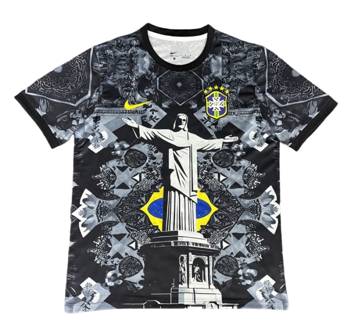 Brazil 25/26 Special Black Jesus Soccer Jersey