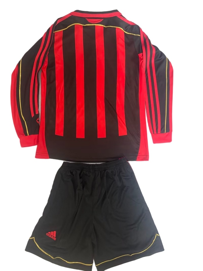 Kids-AC Milan 06/07 Home Long Soccer Jersey
