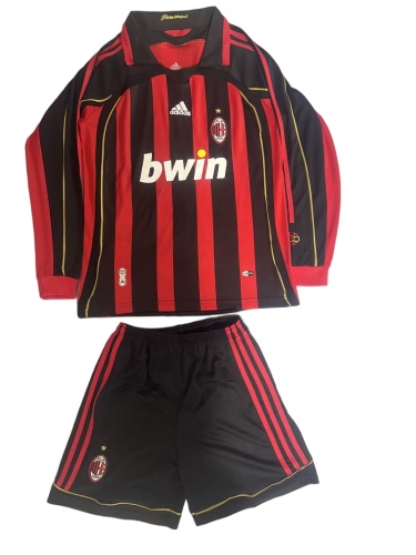Kids-AC Milan 06/07 Home Long Soccer Jersey