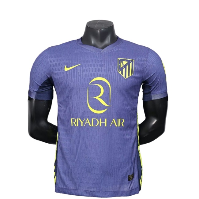 Atletico Madrid 25/26 Away Dark Blue Jersey(Player)