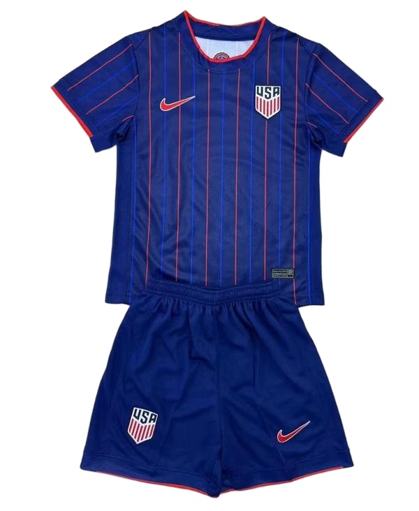 Kids-USA 25/26 Away Dark Blue Soccer Jersey