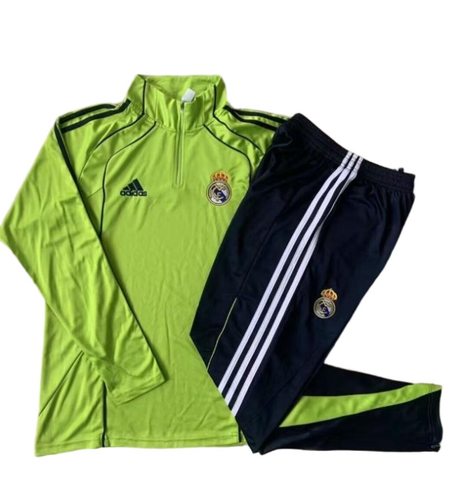 Kids Real Madrid 25/26 Retro Model Tracksuit - Green