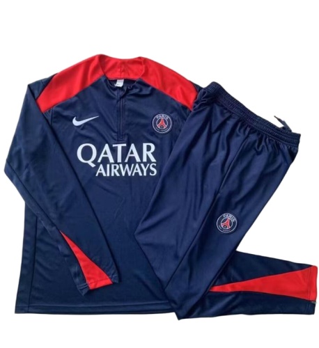 Kids Paris St Germain 25/26 Tracksuit - Dark Blue/Red