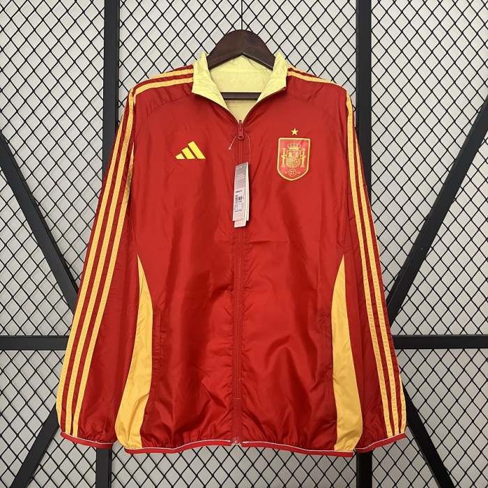Spain 24/25 Reversible Wind Coat - Yellow/Red