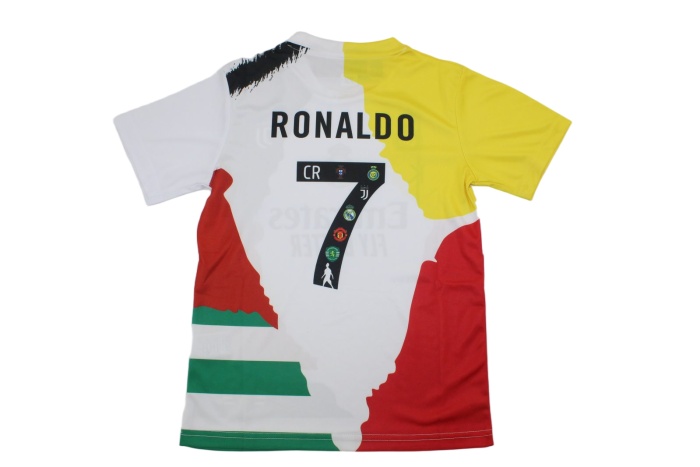 Kids-Al-Nassr 24/25 Special White Ronaldo Soccer Jersey
