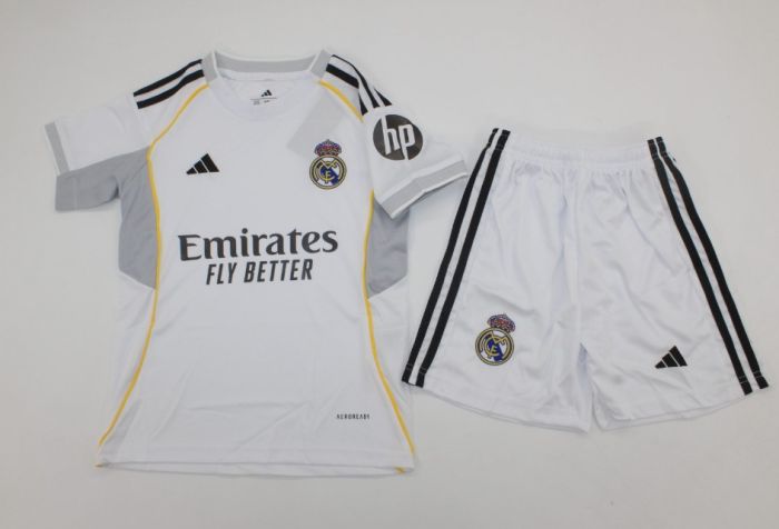 Kids-Real Madrid 25/26 Home Soccer Jersey