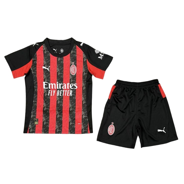 Kids-AC Milan 25/26 Home Soccer Jersey