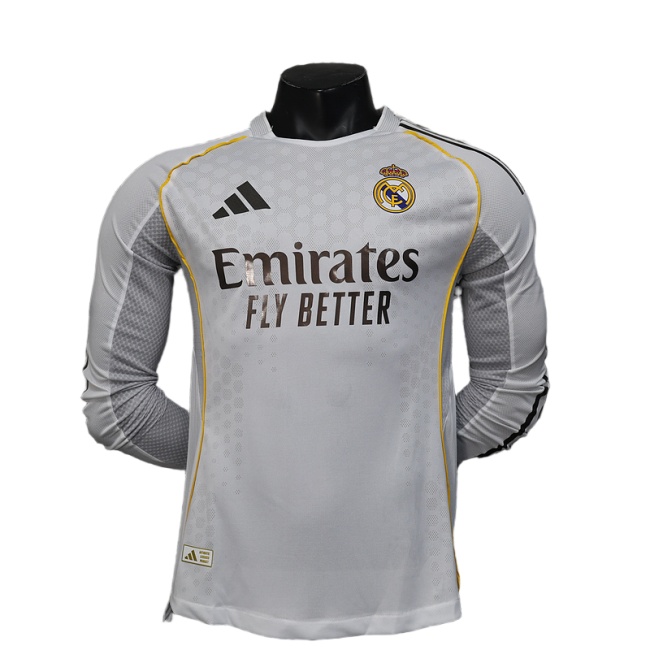 Real Madrid 25/26 Home Long Soccer Jersey(Player)