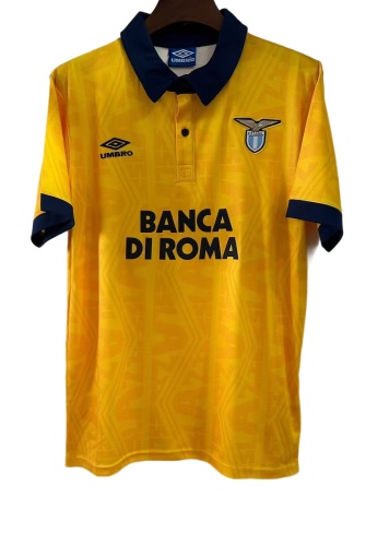 Lazio 93/94 Away Yellow Soccer Jersey