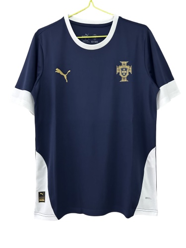 Portugal 25/26 Training Dark Blue Soccer Jersey