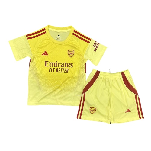 Kids-Arsenal 25/26 GK Yellow Soccer Jersey