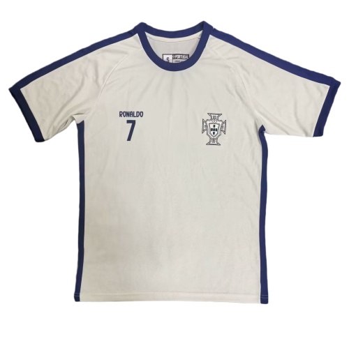 Portugal 25/26 Training White/Blue Soccer Jersey