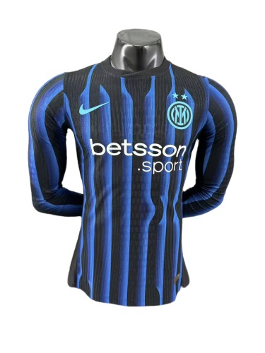 Inter Milan 25/26 Home Long Soccer Jersey(Player)