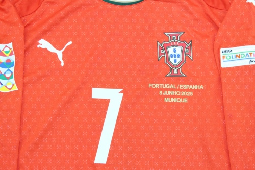 Portugal 2025 Home National League Final Long Jersey