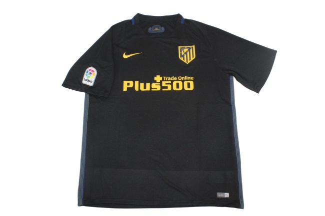 Atletico Madrid 16/17 Away Black Soccer Jersey