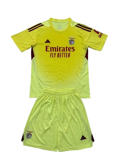 Kids-Benfica 25/26 GK Yellow Soccer Jersey