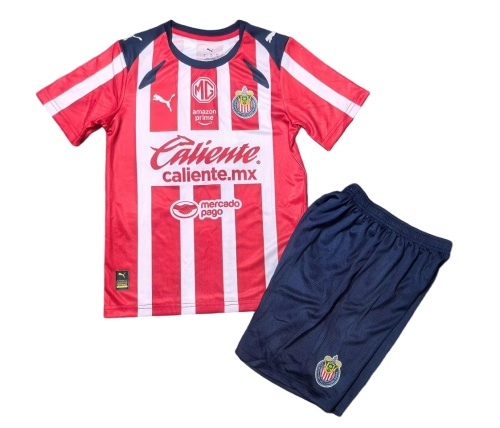 Kids-Chivas Guadalajara 25/26 Home Soccer Jersey