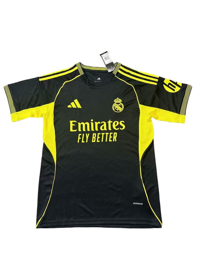 Real Madrid 25/26 Special Black/Yellow Jersey