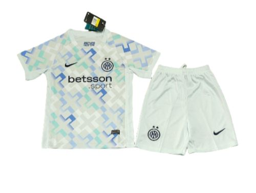Kids-Inter Milan 25/26 Away White Soccer Jersey