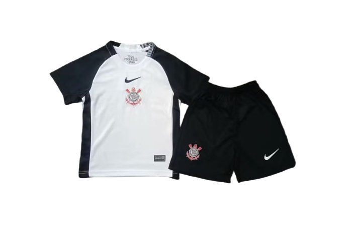 Kids-Corinthians 25/26 Home Soccer Jersey