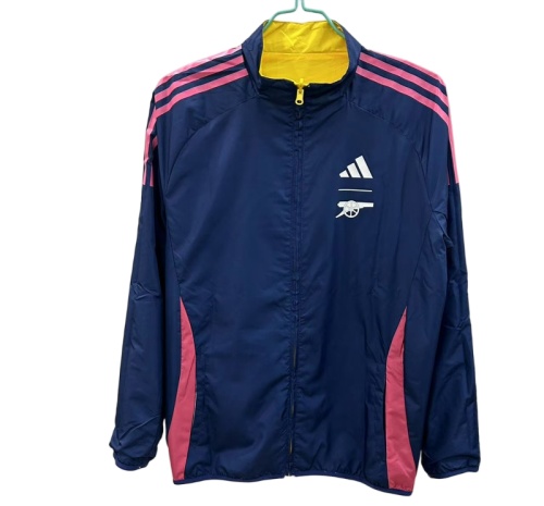 Arsenal 25/26 Wind Coat - Navy Blue/Pink