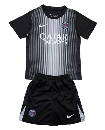 Kids-Paris St Germain 25/26 GK Black Soccer Jersey