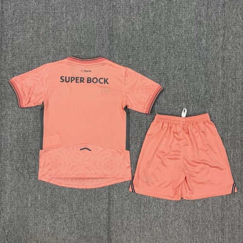 Kids-Porto 25/26 Away Pink Soccer Jersey