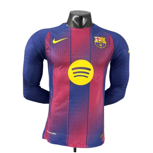 Barcelona 25/26 Home Long Soccer Jersey(Player)