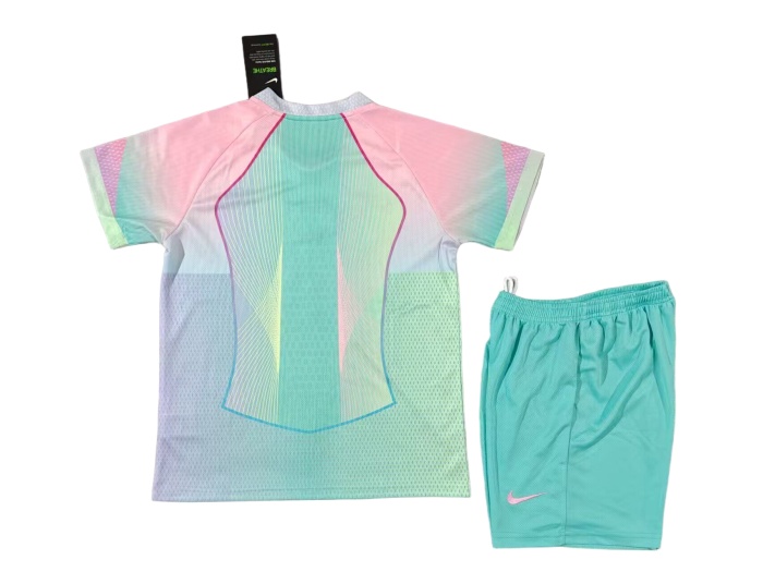 Kids-Barcelona 25/26 Green/Pink Training Jersey