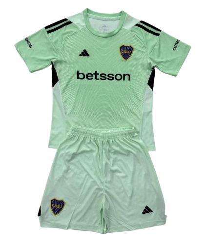 Kids-Boca juniors 25/26 GK Green Soccer Jersey