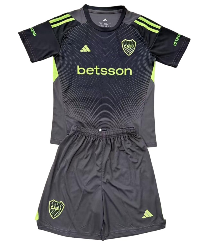 Kids-Boca juniors 25/26 GK Black Soccer Jersey
