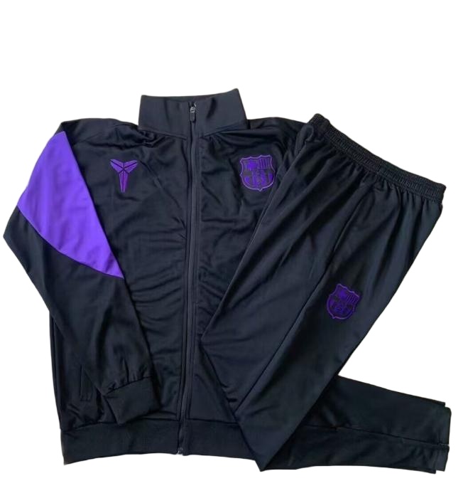 Kids Barcelona 25/26 Tracksuit - Black/Purple
