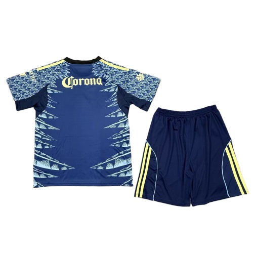 Kids-Club America 25/26 Away Dark Blue Soccer Jersey