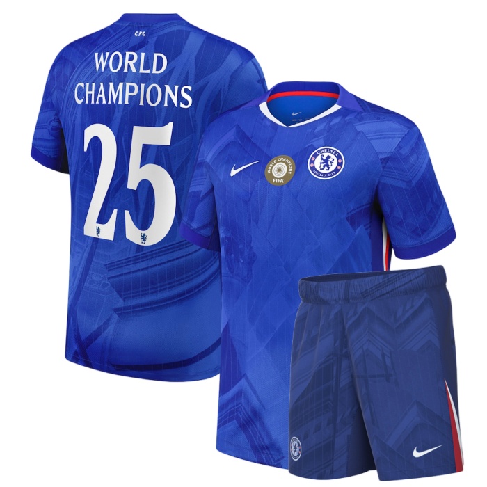 Kids-Chelsea 2025 Club World Cup Champions Soccer Jersey