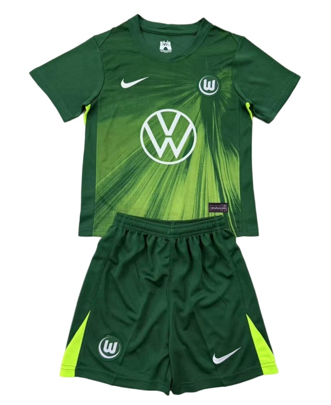 Kids-Wolfsburg 25/26 Home Soccer Jersey