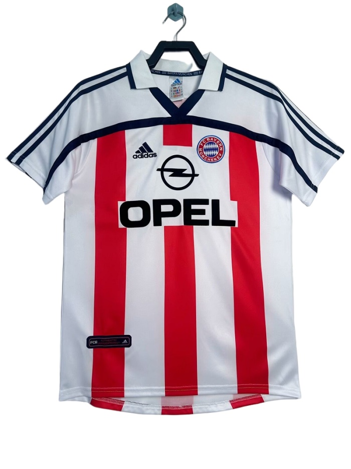 Bayern Munich 00/02 Away White/Red Soccer Jersey