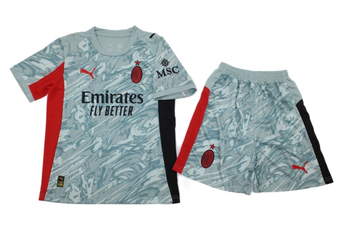 Kids-AC Milan 25/26 GK Light Green Soccer Jersey