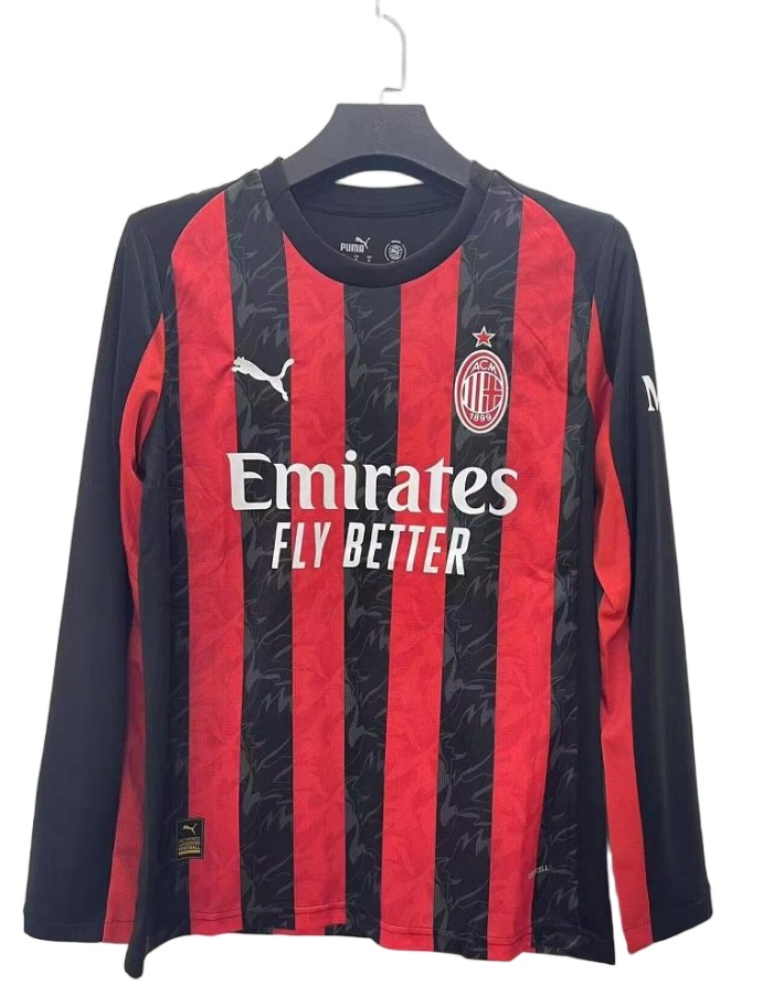 AC Milan 25/26 Home Long Soccer Jersey
