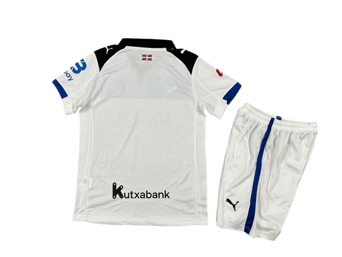 Kids-Alaves 25/26 Away White Soccer Jersey