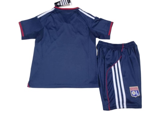 Kids-Lyon 25/26 Away Dark Blue Soccer Jersey