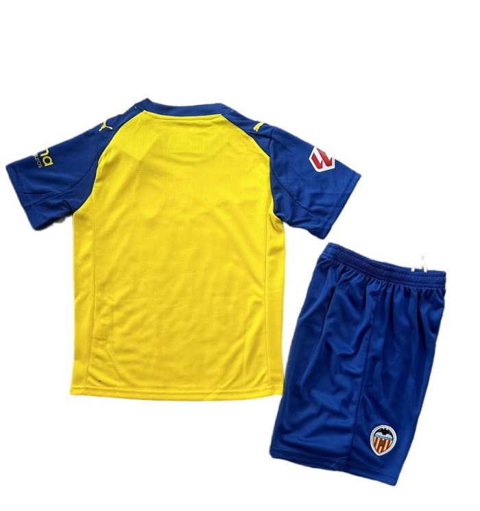 Kids-Valencia 25/26 Third Yellow/Red Soccer Jersey